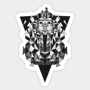 Black and White Tutankhamun - Pharaoh's Mask Sticker